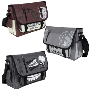 Anime Tokyo Ghoul Shoulder Bag Attack on Titan Messenger Satchel School Bag HOT - Picture 1 of 17