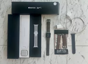 Apple Watch Series 4 - 40mm Silver Aluminum GPS + Cellular - w/2 Barton Bands - Picture 1 of 11
