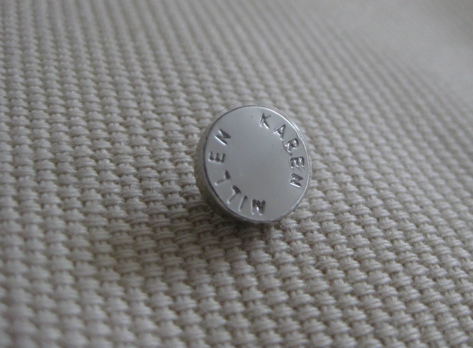 KAREN MILLEN SILVER-TONE REPLACEMENT BUTTON - EXTRA SMALL - Image 1 of 4