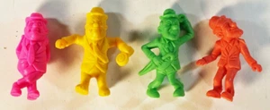 Stan Laurel & Oliver Hardy - Set of FOUR 2.5 inch Rubber Figures (1983) Unused - Picture 1 of 1