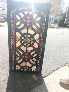 Antique stained glass church window 19c beautiful - Picture 1 of 16