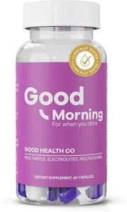 Hangover Recovery Pills - Milk Thistle, Liver Support, DHM, Electrolytes, 60ct - Picture 1 of 8