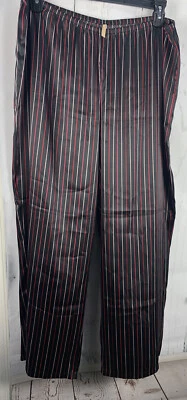 Gilligan & OMalley XXL Negro Rosa Rojo Rayas Satén PJ Pantalones Prendas para dormir Foto 1 de 4