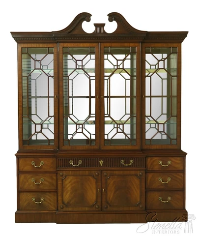 52699EC: HENKEL HARRIS Model 2367 Mahogany 4 Door Breakfront Cover