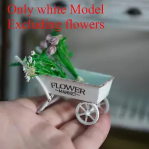 Escala 1:12 Casa de muñecas miniatura carro maceta sin teñir blanco modelo jardín - Imagen 1 de 4