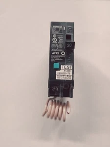 INTERRUPTOR COMBINADO SIEMENS, B120AF, 20 A, 120 V, 1 POLO, FALLA DE ARCO. VER DETALLES - Imagen 1 de 3