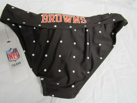 Cleveland Browns Womens Small Screened Polka Dot Tankini Bottom C1 12 Cover