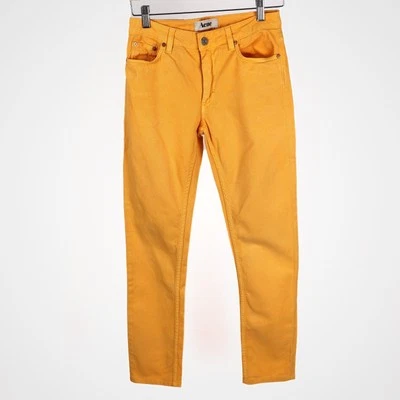 Pantalones de mezclilla acné naranja pierna cónica tiro medio talla S Foto 1 de 4