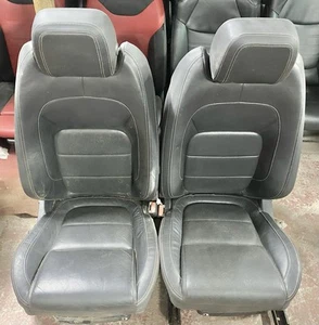 2015-21 JAGUAR XF R SPORT SALOON X260 FRONT BLACK LEATHER INTERIOR SEAT SET - Picture 1 of 24