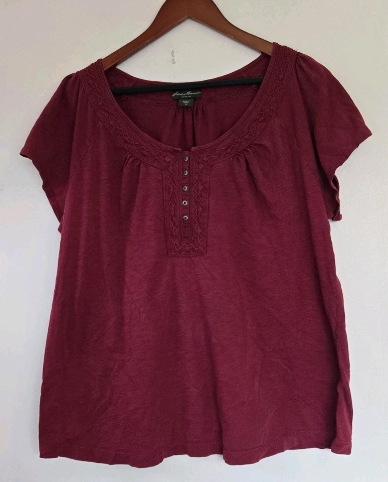Blusa Eddie Bauer para mujer 2X Plus caprichosa hada grunge cottagecore campesina Foto 1 de 4