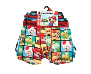 Super Mario Boy's Boxer Brief Underwear, 4-Pack, Sizes M, L & XL - Picture 1 of 8
