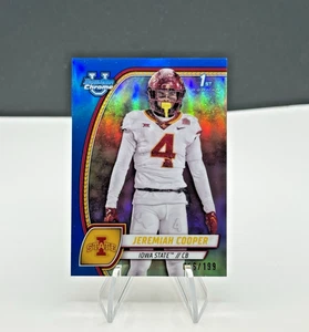 2024 Bowman U Chrome Jeremiah Cooper 1st Blue Refractor Iowa State /199 SP - Picture 1 of 3