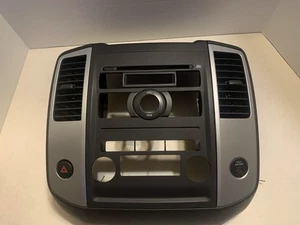 09-12 NISSAN XTERRA FRONTIER CENTER DASH RADIO VENT BEZEL TRIM OEM SILVER BLACK - Picture 1 of 9