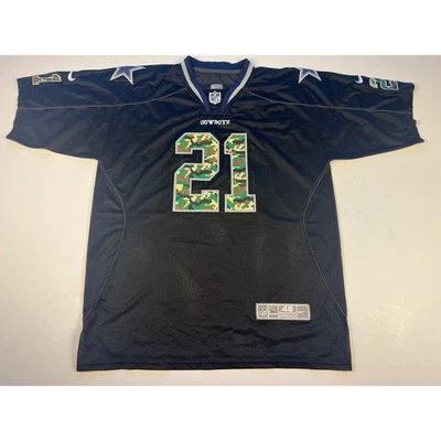 Camiseta Nike Cowboys Elliott #21 NFL On Field negra camuflada para hombre talla 48 Foto 1 de 4