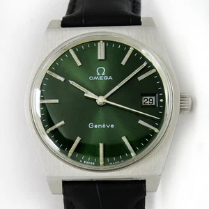 Vintage Omega Geneve Winding Date 34mm Men Steel Watch Ref 1660050 - Picture 1 of 12