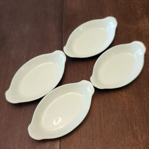 Pillivuyt France Porcelain Side Dish Au Gratin Elongated 3.5 x 6.5" Set of 4 - Picture 1 of 10