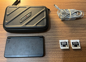 Nintendo 3DS Super Mario Edition 4GB ; Includes Case Charger SD Card 2 Games