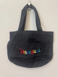 Vintage Disneyland bestickt schwarz Regenbogen Stolz Canvas Beuteltasche Tasche Spruch - Bild 1 von 8