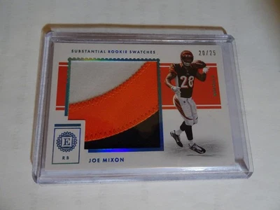 Joe Mixon 2017 ENCASED Sapphire RC 3 Color Jumbo Jersey Card #'d 20/25 - BENGALS - Image 1 of 2