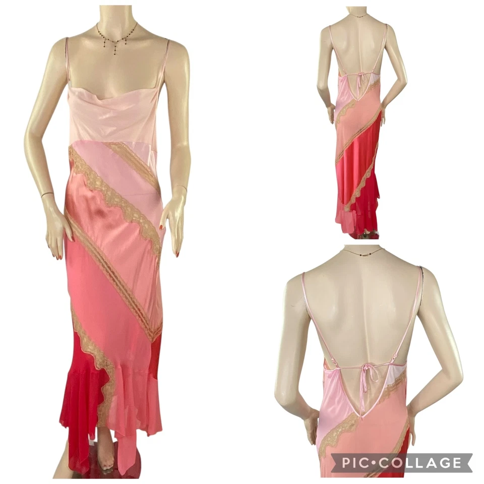 Maxi Vestido Sin Mangas Largo 100% Seda Victoria’s Secret De Colección Camisón Y2K 2003 Med. Foto 1 de 4