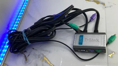 D-Link KVM Switch with 2-Port PS/2, USB & VGA Cables DKVM-2KU #67 - Image 1 of 3