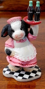 Mary's Moo Moos "You're Worth Waiting For" Coca-Cola Cow Figurine 4" READ - Picture 1 of 14