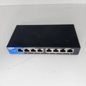 LINKSYS 8 Port Gigabit Ethernet Switch Mountable SE3008 1000 Mbps NO POWER CORD - Picture 1 of 6