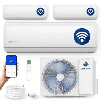 Multi Split Klimaanlage 3 Innengeräte Inverter Klimagerät WiFi Heizen bis -20° - Bild 1 von 4