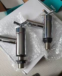 Stylish Tiber Oasis Cross Head Pillar Basin Bath Taps 3/4" in Chrome. RRP £180 - Picture 1 of 9