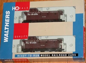 HO WALTHERS 932-27508 WOOD CABOOSE 3 WINDOW OFFSET CUPOLA 2-PK DENVER RIO GRANDE - Picture 1 of 1