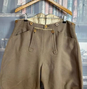 Vintage Bernard Weatherill 1938 Bespoke Fall Front Breeches. High waist, Heav... - Picture 1 of 8