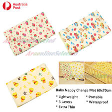 Baby Nappy Change Mat Waterproof 3 Layer Diaper Changing Travel Portable 60x70cm