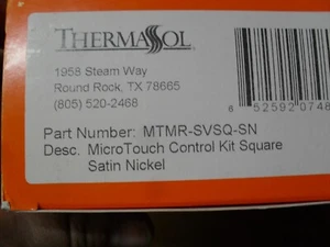 Kit de control Thermasol MTMR-SVSQ-SN MicroTouch cuadrado níquel satinado - Imagen 1 de 1