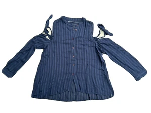 Blusa Freeman T Porter talla S azul sin hombros y manga larga - Imagen 1 de 2
