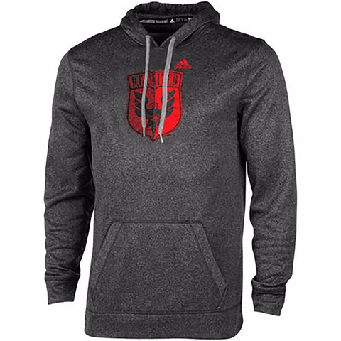 Men's D.C. United Adidas Gray Split Up Climawarm Pullover Hoodie MLS Cover