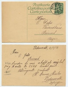 61964 - Ganzsache - Postkarte - Zofingen 5.3.1924 nach Reinach - Picture 1 of 1