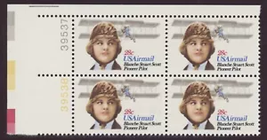 US Airmail - 1980 Blanche Stuart Scott 1st Woman Pilot - SC# C99 Mint NH OG - Picture 1 of 2