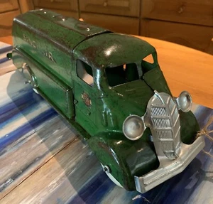 Marx Studebaker Pressed Steel Tanker Sinclair Truck Toy 1930s Patina 18” 46cm - Picture 1 of 14