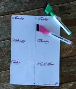 A5 Petite Planner Weekly Family Office Schedule Reminder Magnet Whiteboard 2pens - Bild 1 von 6