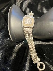 Gabrielle Bruni Sterling/14 K Gold & Diamond link Bracelet - Picture 1 of 10