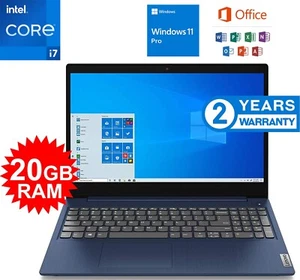 LENOVO SLIM 15.6" FHD, INTEL I7-1165G7, 20GB RAM, 512GB SSD, WIN 11 / OFFICE PRO - Picture 1 of 5