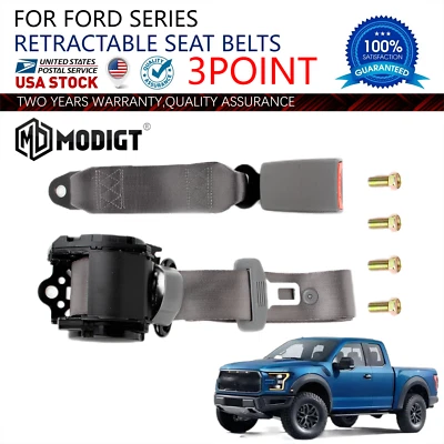 Juego de 3 puntos de cinturón de seguridad de coche retráctil gris para Ford Expedition reemplazar Foto 1 de 4