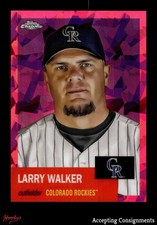 2022 Topps Chrome Platinum Anniversary Fuchsia Atomic #412 Larry Walker 051/100
