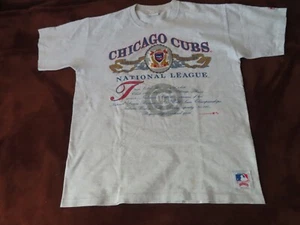 Vintage Chicago Cubs Nutmeg Mills T Shirt Mens XL Single Stitch Made in USA - Picture 1 of 12