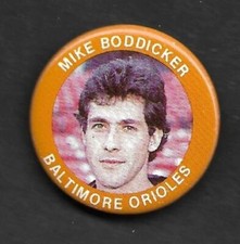 1984 FUN FOODS  Mike Boddicker  BALTIMORE ORIOLES  PIN BACK BUTTON  1-1/8"
