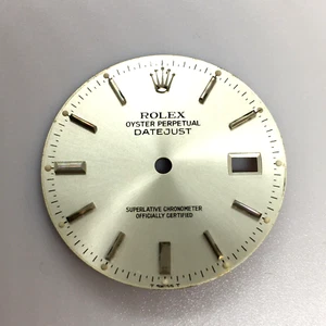 Rolex esfera para caballero Oyster Perpetual DATE JUST Quickset PLATEADO acabado de fábrica - Imagen 1 de 4