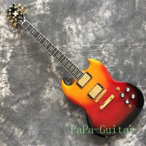 Guitarra eléctrica SG de tres colores diapasón de palisandro macizo pastillas HH herrajes dorados - Imagen 1 de 7