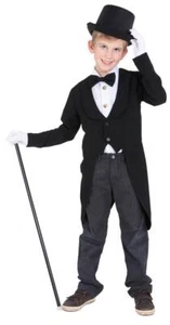 Orlob Kinderfrack schwarz Kostüm Blazer Jackett Zauberer Jungen Fasching Frack - Bild 1 von 1