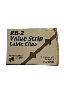 Clips HHD CGCB 1/4 400 unidades-NEGRO. Clips de cable de tira de valor RB-2 - Imagen 1 de 2