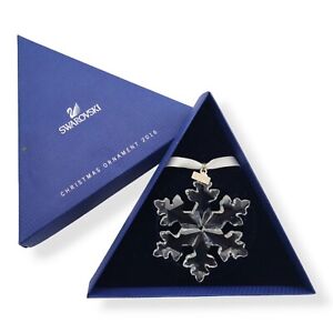 Annual 2016 Swarovski Crystal Snowflake Christmas Ornament in Box 3" MINT